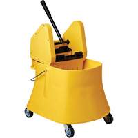 Champ Bucket & Wringer Combo, Down Press, 7.5 US Gal. (30 Quarts), Yellow Action Paper