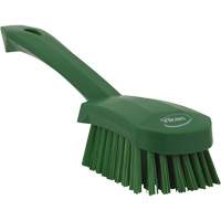 Brosse &agrave; r&eacute;curer avec manche court, Soies Ferme, Longueur de 10", Vert Action Paper
