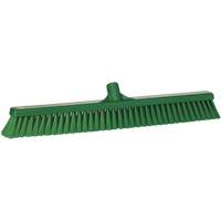 Small Particle Push Broom Head, Fine Bristles, 24", Polyester, Green Action Paper
