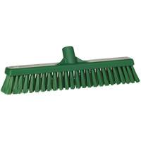 Combo Bristle Push Broom Head, Coarse/Fine Bristles, 16-1/2", Polyester, Green Action Paper
