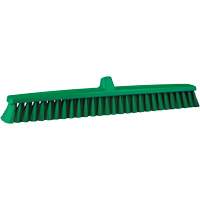 ColorCore Push Broom, Fine Bristles, 24", Polypropylene, Green Action Paper