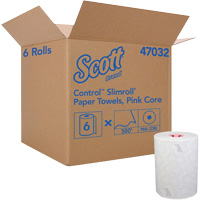 Serviettes Slimroll* de Scott en rouleau dur, 1 pli, Standard, 580' lo Action Paper