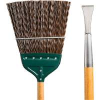 Track & Switch Broom with Heavy-Duty Forged Chisel, Wood Handle, Polypropylene Bristles, 55" L Action Paper