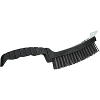 Scratch Brush, Steel, 4 x 17 Wire Rows, 12" Long Action Paper