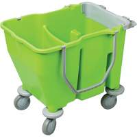 Double Mop Bucket with Wringer, 3.75 US Gal. (60 qt.) Capacity, Green Action Paper