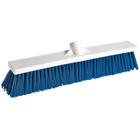 Foodservice Push Broom, Medium Bristles, 18", Polypropylene, White Action Paper
