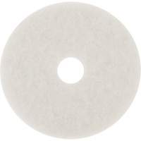 Tampon pour planchers, 10", Lustrage/Nettoyage/Polissage, Blanc Action Paper