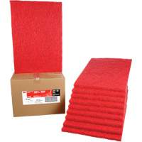Tampon de nettoyage pour tapis, 14" x 20", Lustrage/Nettoyage, Rouge Action Paper