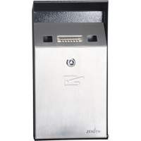 Cendrier, Montage mural, Acier inoxydable, Capacit&eacute; 1 Litre, Hauteur 11-4/5" Action Paper