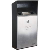 Cendrier, Montage mural, Acier inoxydable, Capacit&eacute; 1 Litre, Hauteur 11-4/5" Action Paper