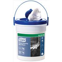 Hand Cleaning Wet Wipe Bucket, 58 Wipes, 10-3/5" x 10-3/5" Action Paper