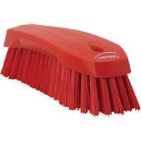 Large Angled Hand Brush, Stiff Bristles, 8" Long, Red Action Paper