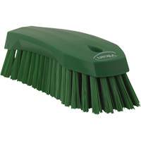 Large Angled Hand Brush, Stiff Bristles, 8" Long, Green Action Paper