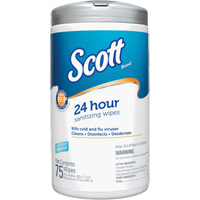 24 Hour Sanitizing Wipes, 8" x 6-3/4", 75 Count JO132 | Action Paper
