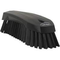 Large Angled Hand Brush, Stiff Bristles, 8" Long, Black Action Paper