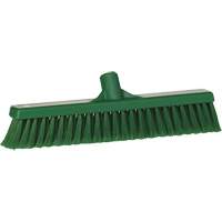 Fine Particle Push Broom, Fine/Split Bristles, 16-1/4", Polypropylene, Green Action Paper
