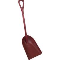 Pelle monobloc perceptible par d&eacute;tecteur de m&eacute;tal, Lame 13-3/4" x 17", Longueur de 42-1/2", Plastique, Rouge Action Paper