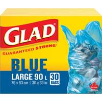 45L Recycling Bags, Regular, 30" W x 33" L, Blue, Draw String JP312 | Action Paper