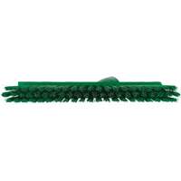 Dustpan Broom with Angled Thread, Medium Bristles, 10", Polyester, Green Action Paper