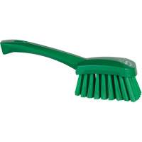 Short-Handled Washing Brush, Soft Bristles, 10-1/2" Long, Green Action Paper