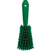 Short-Handled Washing Brush, Soft Bristles, 10-1/2" Long, Green Action Paper
