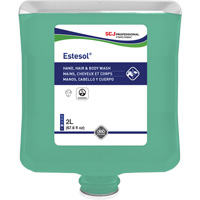 Estesol&reg; Hand, Hair and Body Cleaner, 2 L, Rain Forest, Plastic Cartridge Action Paper