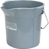 Round Bucket with Pouring Spout, 2.64 US Gal. (10.57 qt.) Capacity, Grey JP785 | Action Paper