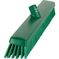 Heavy-Duty Push Broom, Fine/Stiff Bristles, 24", Green JQ212 | Action Paper