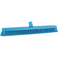 Heavy-Duty Push Broom, Fine/Stiff Bristles, 24", Blue JQ213 | Action Paper