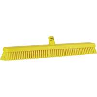 Heavy-Duty Push Broom, Fine/Stiff Bristles, 24", Yellow JQ216 | Action Paper