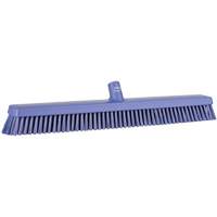 Heavy-Duty Push Broom, Fine/Stiff Bristles, 24", Purple JQ219 | Action Paper