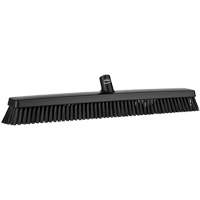 Heavy-Duty Push Broom, Fine/Stiff Bristles, 24", Black JQ221 | Action Paper