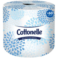 Cottonelle&reg; Professional Toilet Paper, 2 Ply, 451 Sheets/Roll, White Action Paper