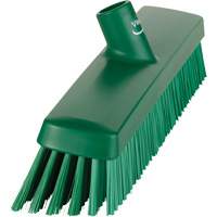 Push Broom Head, Fine/Stiff Bristles, 16-1/2", Polyester/Polypropylene, Green Action Paper