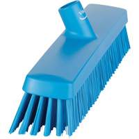 Push Broom Head, Fine/Stiff Bristles, 16-1/2", Polyester/Polypropylene, Blue Action Paper