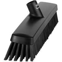 Push Broom Head, Fine/Stiff Bristles, 16-1/2", Polyester/Polypropylene, Black Action Paper