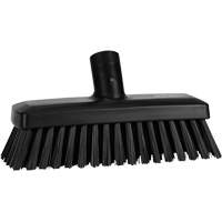 Compact Wall/Deck Broom, Stiff Bristles, 8-9/10", Polyester/Polypropylene, Black Action Paper
