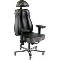 Chaise ergonomique 24 h Synergo II, Vinyle, Noir/gris, Capacit&eacute; 350 lb Action Paper