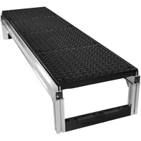 FOUNDATION Diamond-Plate Traction Modular Aluminum Work Platform Kit, 18" W x 72" D, 400 lbs. Capacity, All-Welded Action Paper