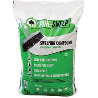 Pine Sweep Biodegradable Sweeping Compound, Bag, 44 lbs. (20 kg) Action Paper