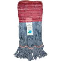 Wide-Band Mop Head, Antimicrobial/Floor Finishing/Specialty, Cotton/Rayon/Synthetic, Loop Style Action Paper