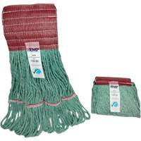 Wide-Band Mop Head, Antimicrobial/Floor Finishing/Specialty, Cotton/Rayon/Synthetic, Loop Style Action Paper