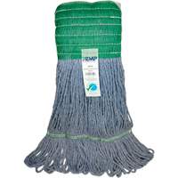 Wide-Band Mop Head, Antimicrobial/Floor Finishing/Specialty, Cotton/Rayon/Synthetic, Loop Style Action Paper