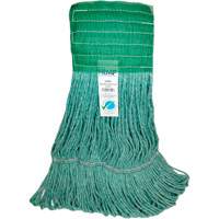 Wide-Band Mop Head, Antimicrobial/Floor Finishing/Specialty, Cotton/Rayon/Synthetic, Loop Style Action Paper