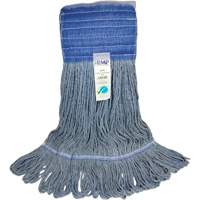 Wide-Band Mop Head, Antimicrobial/Floor Finishing/Specialty, Cotton/Rayon/Synthetic, Loop Style Action Paper