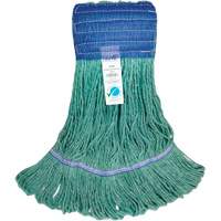 Wide-Band Mop Head, Antimicrobial/Floor Finishing/Specialty, Cotton/Rayon/Synthetic, Loop Style Action Paper