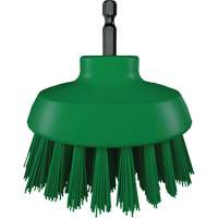 HyDrive Round Drill Brush, Extra Stiff Bristles, 3-1/10" Long, Green Action Paper