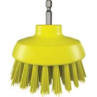 HyDrive Round Drill Brush, Extra Stiff Bristles, 3-1/10" Long, Yellow Action Paper