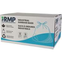 Sacs &agrave; d&eacute;chets de calibre industriel, Fort, 26" la x 36" lo, 0,9 mils, Bleu, Capacit&eacute; 45 L (12 gal.) Action Paper