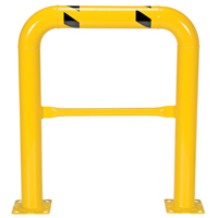 Garde-corps &agrave; profil &eacute;lev&eacute; pour machines, 3' la x 3,5' h, Jaune Action Paper